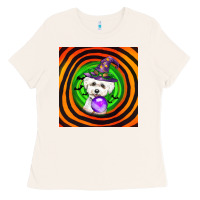 Bone halloween bichons frise dog Ladies Tee - LillyAllenDesigns