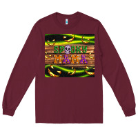 Burgundy Spooky mama Long Sleeve Tee - Artiststas