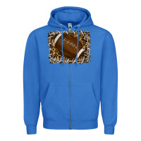 True Royal leopard american football backround Zipper Hoodie - RanaPortraitStore