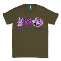 Army Green Peace Love Hairstylist Classic Tee - Jasminsmagicworld
