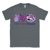 Charcoal Heather Peace Love Hairstylist Classic Tee - Jasminsmagicworld