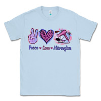 Dusty Blue Peace Love Hairstylist Classic Tee - Jasminsmagicworld