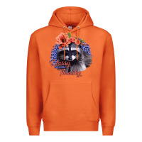 Carrot Classy But A Little Thrashy Racoon With Flowers Premium Hoodie - Jasminsmagicworld