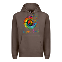 Coffee daisy peace sign hippie soul retro hippie flower lovers t shirt Premium Hoodie - baoMotion