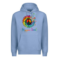 Colony Blue daisy peace sign hippie soul retro hippie flower lovers t shirt Premium Hoodie - baoMotion