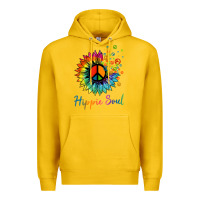 Lemon daisy peace sign hippie soul retro hippie flower lovers t shirt Premium Hoodie - baoMotion