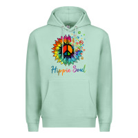 Seafoam daisy peace sign hippie soul retro hippie flower lovers t shirt Premium Hoodie - baoMotion