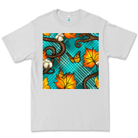 Dove Grey autumn leaves seamless pattern Premium Tee - BundleAndBundleShop