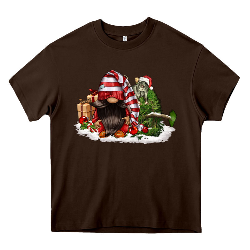 Christmas Gnome And Tree Heavy Core Tee by FaDigitalArtStudio | Teevron