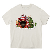 Cream christmas gnome and tree Heavy Core Tee - FaDigitalArtStudio