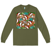 Army Green santa skeleton christmas tumbler Long Sleeve Tee - Artiststas