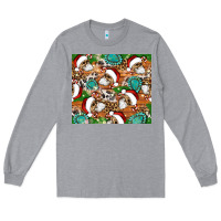 Heather Grey santa skeleton christmas tumbler Long Sleeve Tee - Artiststas
