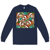 Navy santa skeleton christmas tumbler Long Sleeve Tee - Artiststas
