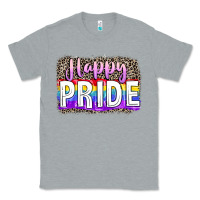 Heather Grey Happy pride Classic Tee - FaDigitalArtStudio