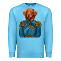 Ocean Blue Golden Retriever Dog Portrait,Custom Pet Portraits,Renaissance Dog Premium Sweatshirt - RanaPortraitStore
