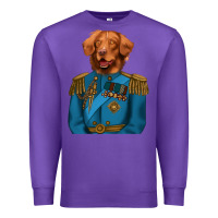 Purple Golden Retriever Dog Portrait,Custom Pet Portraits,Renaissance Dog Premium Sweatshirt - RanaPortraitStore