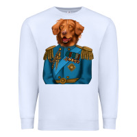 White Golden Retriever Dog Portrait,Custom Pet Portraits,Renaissance Dog Premium Sweatshirt - RanaPortraitStore