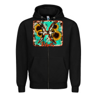Black pisces turquoise cowhide Zipper Hoodie - RanaPortraitStore