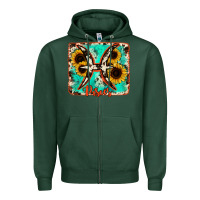 Sports Green pisces turquoise cowhide Zipper Hoodie - RanaPortraitStore