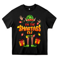 Black im the smartass elf Heavy Core Tee - FaDigitalArtStudio