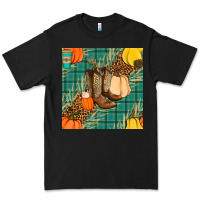 Black fall boot seamless pattern Premium Tee - BundleAndBundleShop