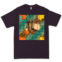 Plum fall boot seamless pattern Premium Tee - BundleAndBundleShop