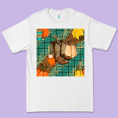 Fall Boot Seamless Pattern Premium Tee Designed By Bundleandbundleshop