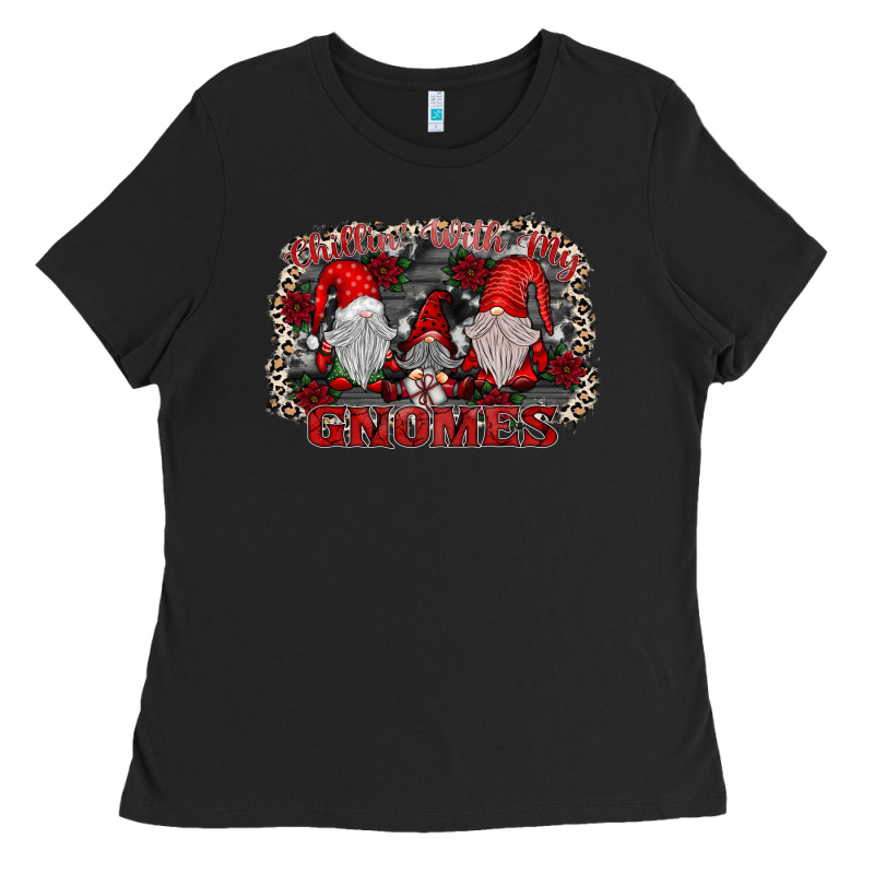 Chillin With My Gnomies Ladies Tee by SublimationCraftShop | Teevron