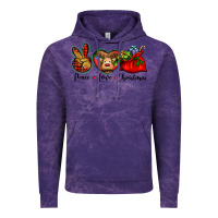 Cloud Purple peace love Christmas Vintage Hoodie - BarkalooDesign