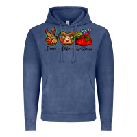 Vintage Denim peace love Christmas Vintage Hoodie - BarkalooDesign