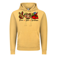 Vintage Mustard peace love Christmas Vintage Hoodie - BarkalooDesign