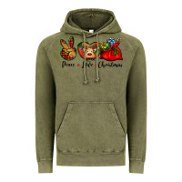Vintage Olive peace love Christmas Vintage Hoodie - BarkalooDesign