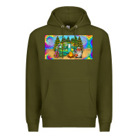 Army Green hippie soul license plate Premium Hoodie - BarkalooDesign