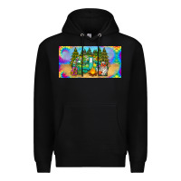 Black hippie soul license plate Premium Hoodie - BarkalooDesign