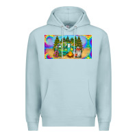 Blue Mist hippie soul license plate Premium Hoodie - BarkalooDesign