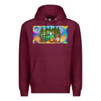 Burgundy hippie soul license plate Premium Hoodie - BarkalooDesign
