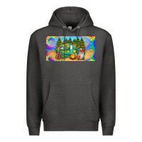 Charcoal Heather hippie soul license plate Premium Hoodie - BarkalooDesign