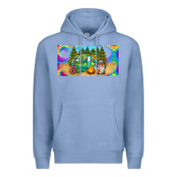 Colony Blue hippie soul license plate Premium Hoodie - BarkalooDesign