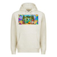 Oatmeal Heather hippie soul license plate Premium Hoodie - BarkalooDesign