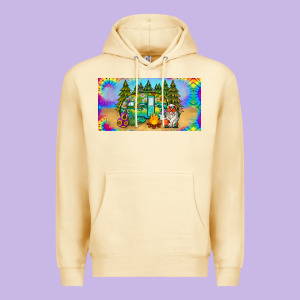 Hippie Soul License Plate Premium Hoodie Designed By Barkaloodesign