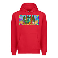 Red hippie soul license plate Premium Hoodie - BarkalooDesign