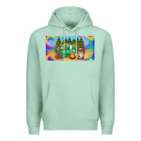 Seafoam hippie soul license plate Premium Hoodie - BarkalooDesign