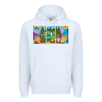White hippie soul license plate Premium Hoodie - BarkalooDesign