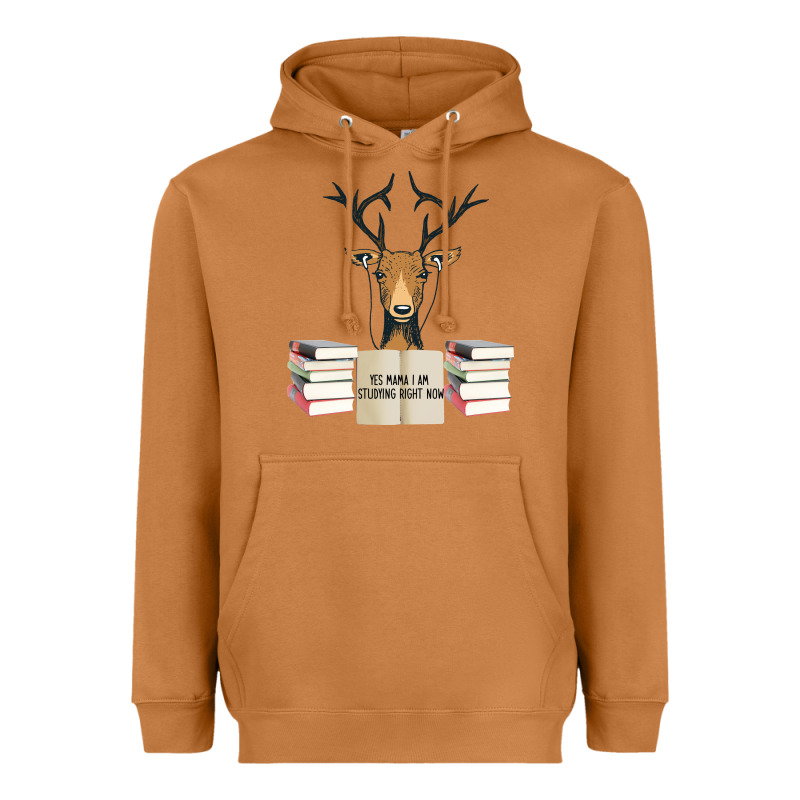 Yes Mama I Am Studying Right Now, Deer Heavyweight Hoodie by Bettercallsaul | Teevron
