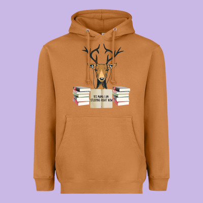 Yes Mama I Am Studying Right Now, Deer Heavyweight Hoodie Designed By Bettercallsaul