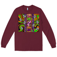 Burgundy Spooky Long Sleeve Tee - Artiststas