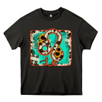 Asphalt leo turquoise cowhide Heavy Core Tee - RanaPortraitStore