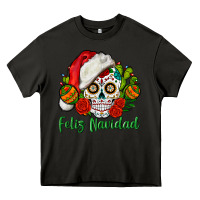 Asphalt Feliz Navidad Skull Heavy Core Tee - BundleAndBundleShop