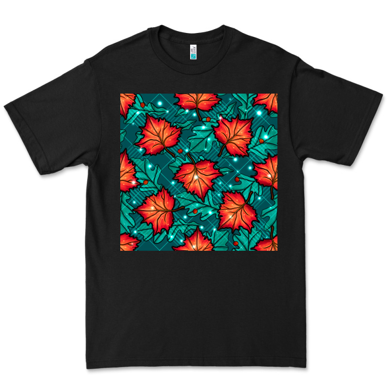 Fall Leaves Seamless Pattern Premium Tee by BundleAndBundleShop | Teevron