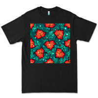 Black fall leaves seamless pattern Premium Tee - BundleAndBundleShop